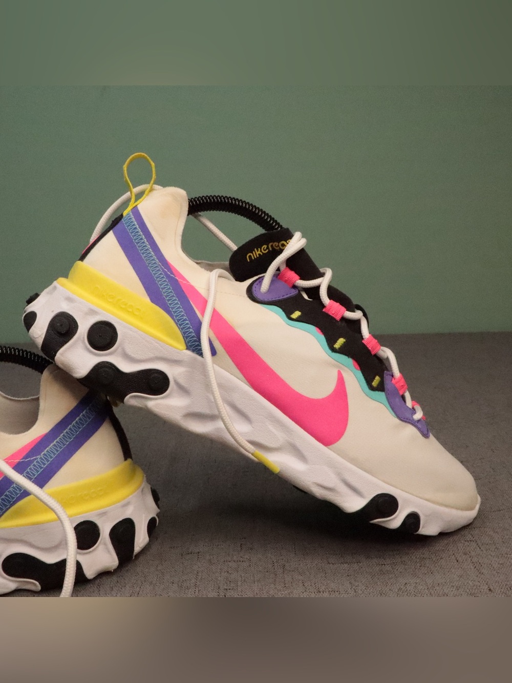 Nike React Element 55 'Hyper Pink' Running Shoes Sneakers Men’s 9.5  CK0846-100